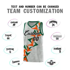 Gray Boomerang Pattern Basketball Jersey 4