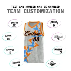 Gray Boomerang Pattern Basketball Jersey 4