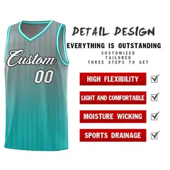 Gray Bright Green Gradient Stripe Basketball Jersey 2