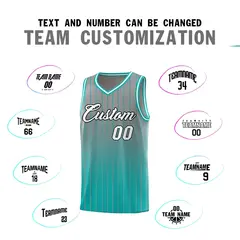 Gray Bright Green Gradient Stripe Basketball Jersey 4