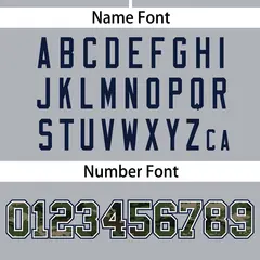 Gray Camo Font Authentic Baseball Jersey 4