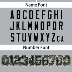 Gray Camo Font Authentic Baseball Jersey 4