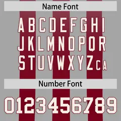 Gray Cardinal Vertical Fine Stripe Gradient Football Jersey 4