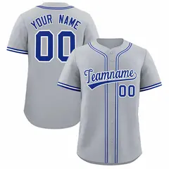 Gray Classic Style Authentic Baseball Jersey 1