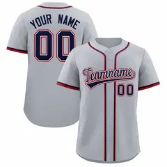 Gray Classic Style Authentic Baseball Jersey 1