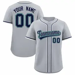 Gray Classic Style Authentic Baseball Jersey 1