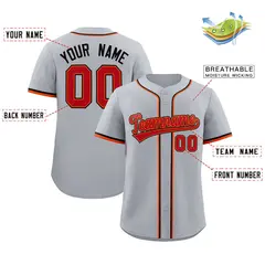 Gray Classic Style Authentic Baseball Jersey 2