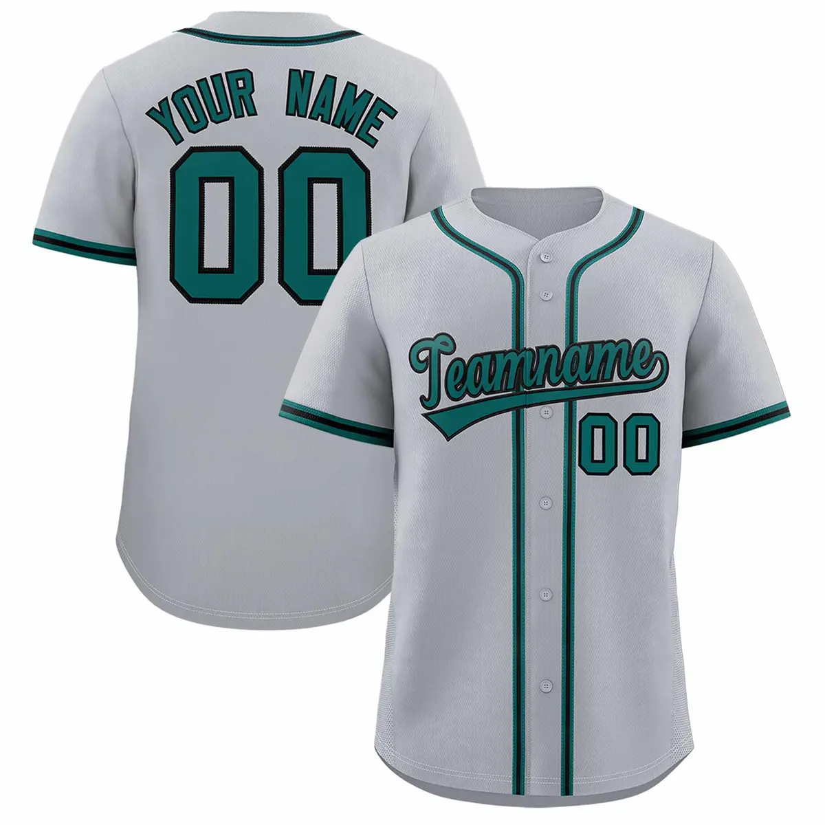 Gray Classic Style Authentic Baseball Jersey