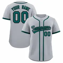 Gray Classic Style Authentic Baseball Jersey 1