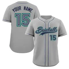 Gray Classic Style Authentic Baseball Jersey