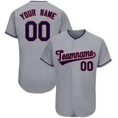 Gray Classic Style Authentic Baseball Jersey 1