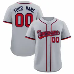 Gray Classic Style Authentic Baseball Jersey