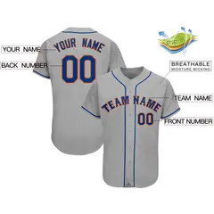 Gray Classic Team Style Authentic Baseball Jersey 2