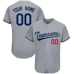 Gray Classic Team Style Authentic Baseball Jersey 1
