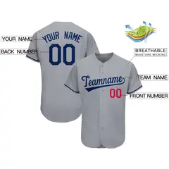 Gray Classic Team Style Authentic Baseball Jersey 2