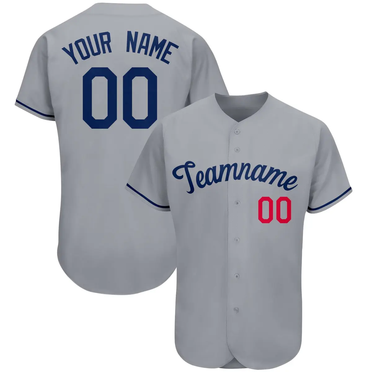 Gray Classic Team Style Authentic Baseball Jersey