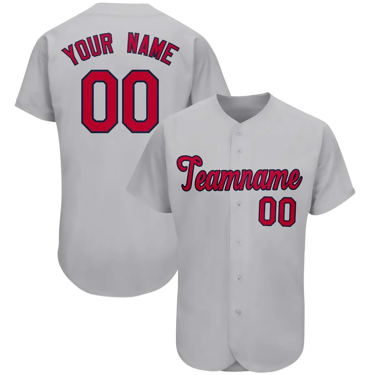 Gray Classic Team Style Authentic Baseball Jersey