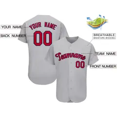 Gray Classic Team Style Authentic Baseball Jersey 2