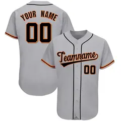 Gray Classic Team Style Authentic Baseball Jersey 1