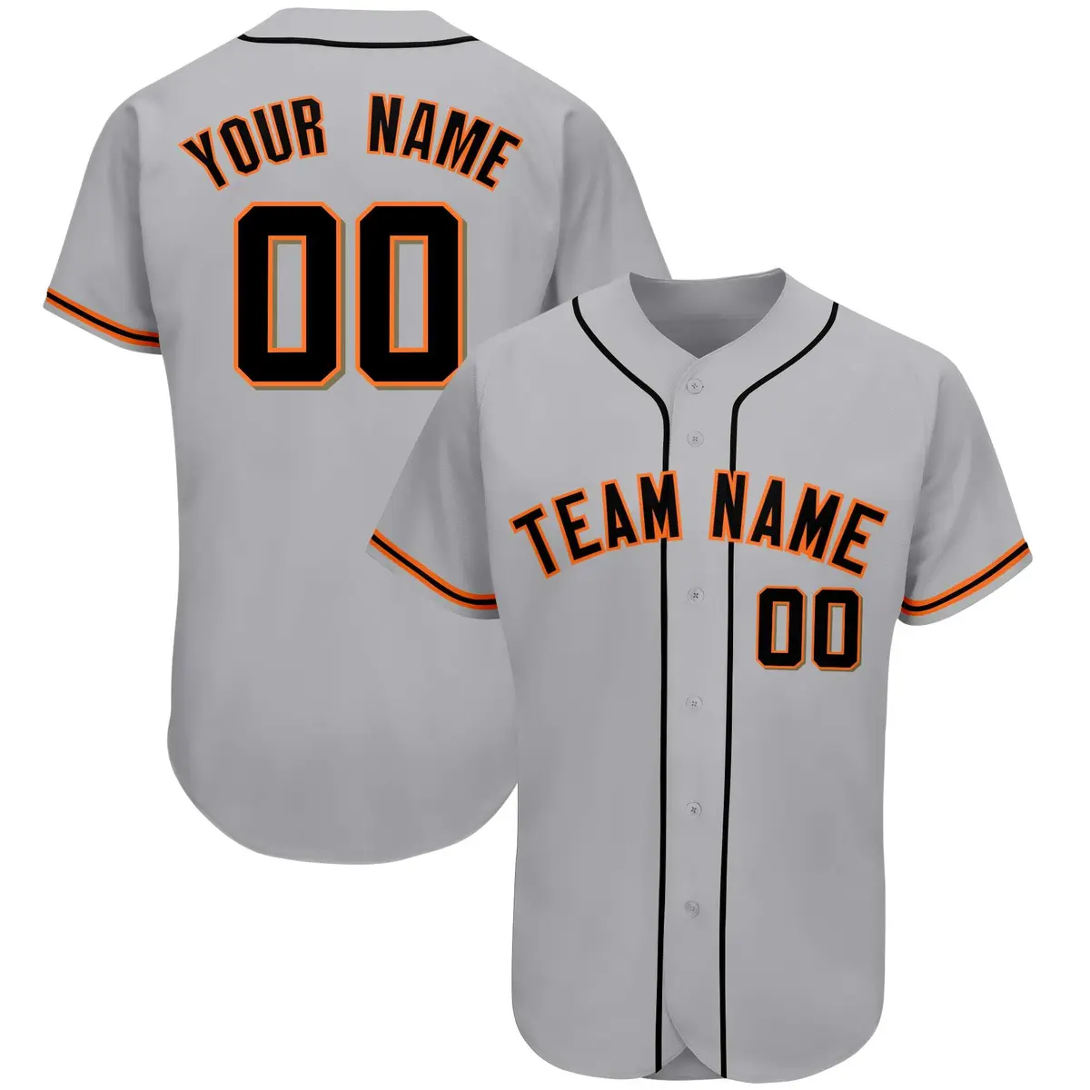Gray Classic Team Style Authentic Baseball Jersey