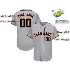 Gray Classic Team Style Authentic Baseball Jersey 2