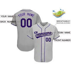 Gray Classic Team Style Authentic Baseball Jersey 2