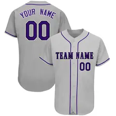 Gray Classic Team Style Authentic Baseball Jersey