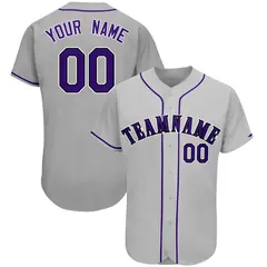 Gray Classic Team Style Authentic Baseball Jersey