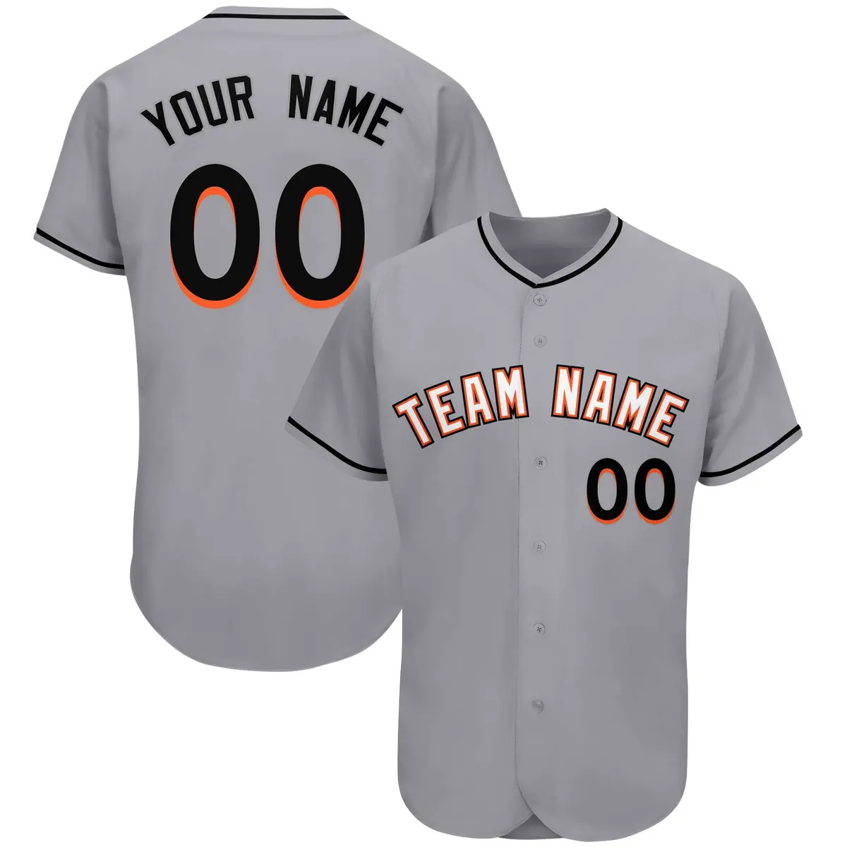 Gray Classic Team Style Authentic Baseball Jersey