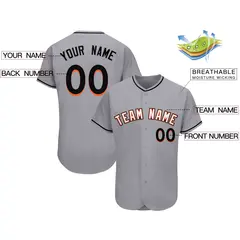 Gray Classic Team Style Authentic Baseball Jersey 2