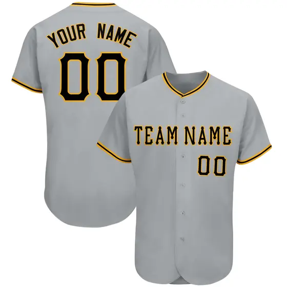 Gray Classic Team Style Authentic Baseball Jersey