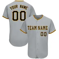Gray Classic Team Style Authentic Baseball Jersey 1