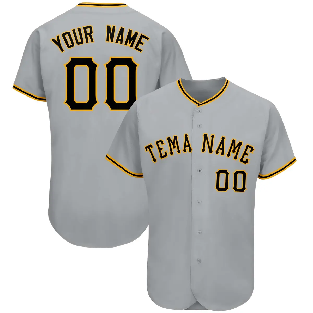 Gray Classic Team Style Authentic Baseball Jersey
