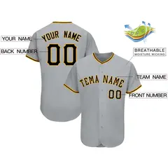 Gray Classic Team Style Authentic Baseball Jersey 2
