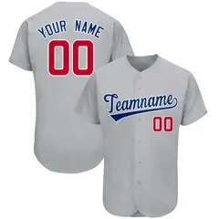 Gray Classic Team Style Authentic Baseball Jersey 1