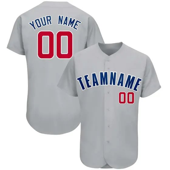Gray Classic Team Style Authentic Baseball Jersey