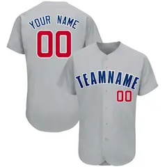 Gray Classic Team Style Authentic Baseball Jersey 1