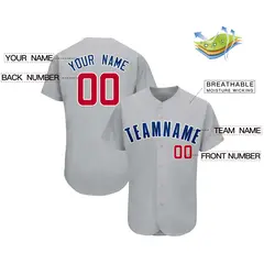 Gray Classic Team Style Authentic Baseball Jersey 2