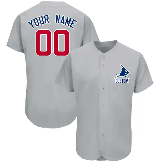Gray Classic Team Style Authentic Baseball Jersey