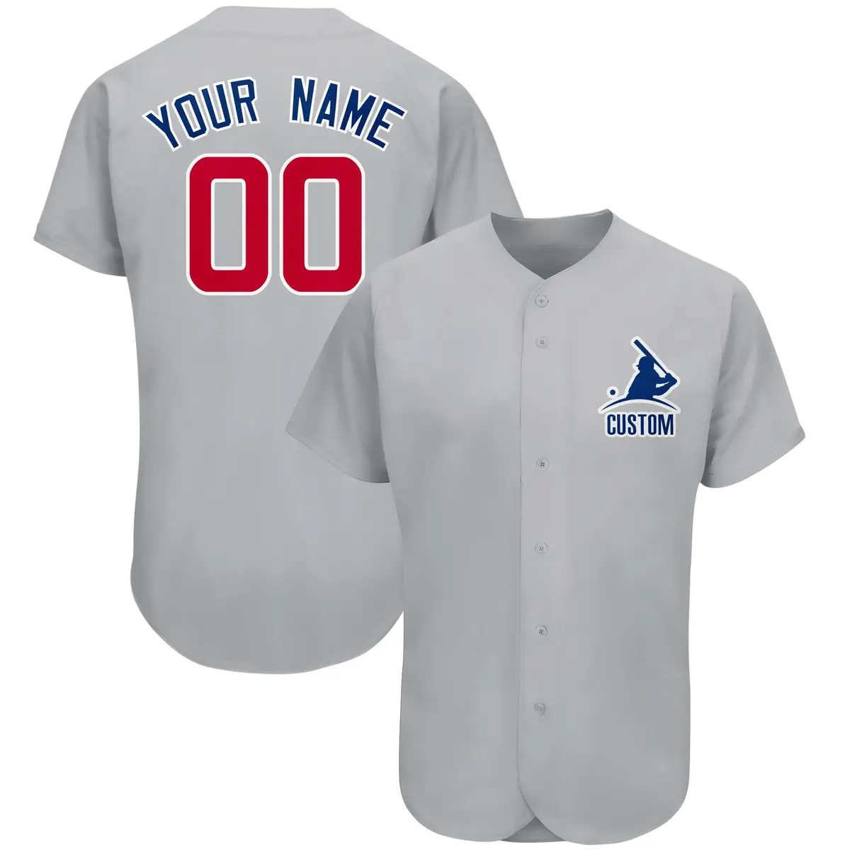 Gray Classic Team Style Authentic Baseball Jersey