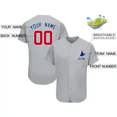 Gray Classic Team Style Authentic Baseball Jersey 2