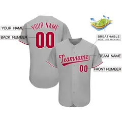 Gray Classic Team Style Authentic Baseball Jersey 2