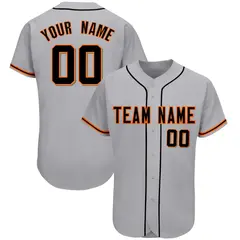 Gray Classic Team Style Authentic Baseball Jersey 1