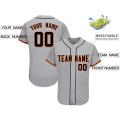 Gray Classic Team Style Authentic Baseball Jersey 2
