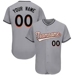 Gray Classic Team Style Authentic Baseball Jersey 1
