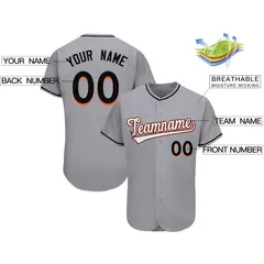 Gray Classic Team Style Authentic Baseball Jersey 2