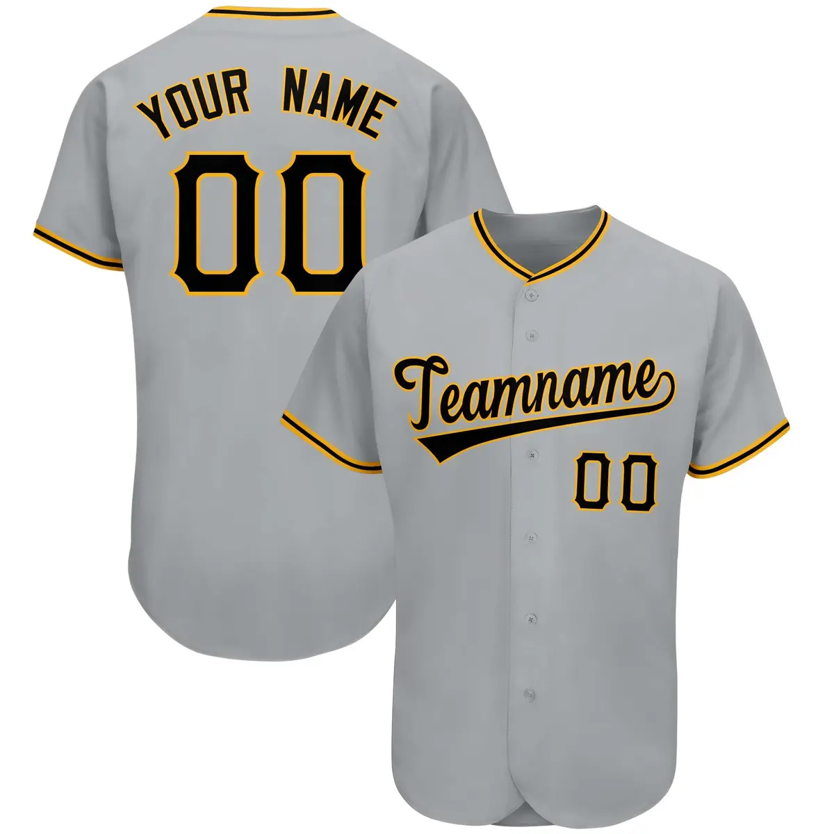 Gray Classic Team Style Authentic Baseball Jersey