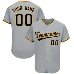Gray Classic Team Style Authentic Baseball Jersey 1