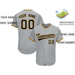 Gray Classic Team Style Authentic Baseball Jersey 2