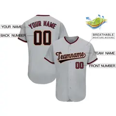 Gray Classic Team Style Authentic Baseball Jersey 2